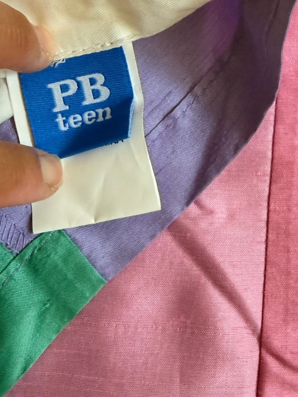 Pottery Barn PB Teen Striped Pastel Curtain Panels Multi Color 100% Silk 2 Sizes